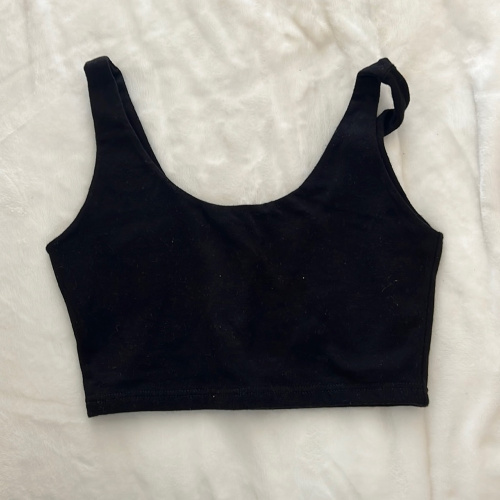 2 Brandy Melville scoop neck tank- black & grey